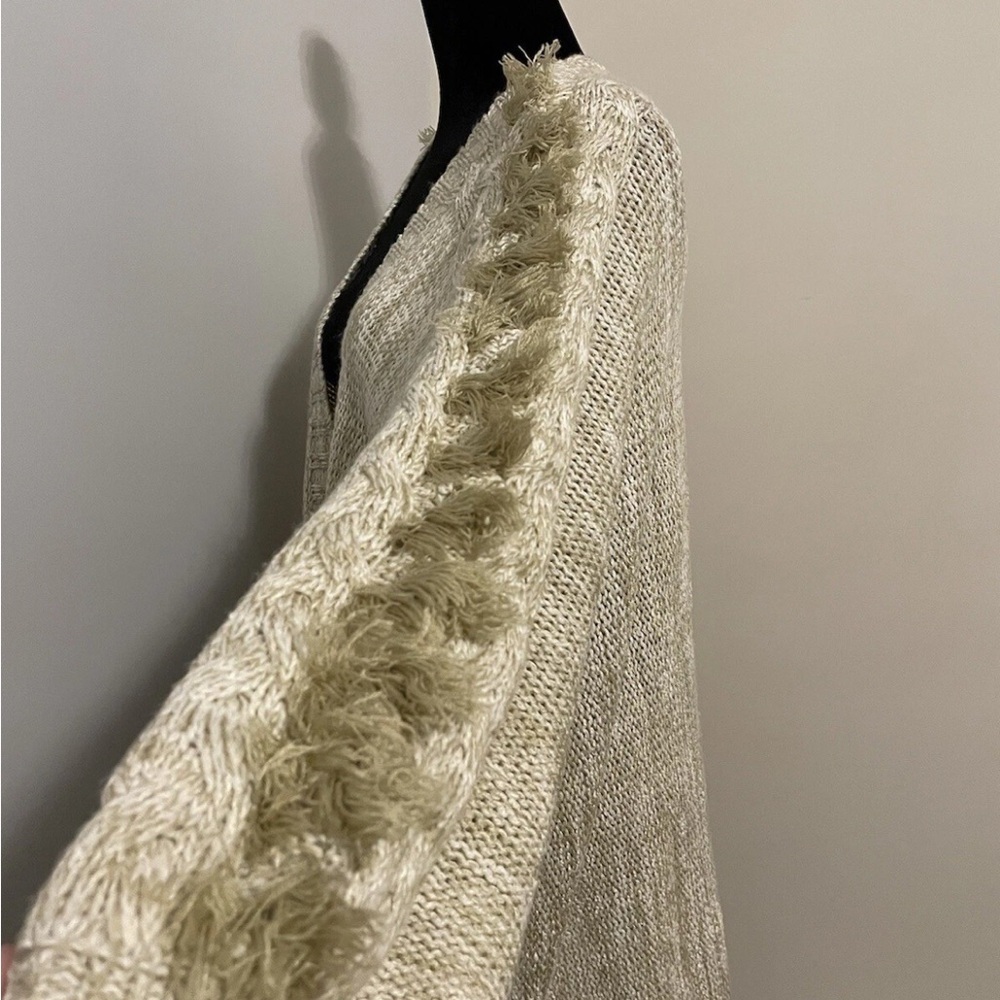 Anthropologie Textured Knit Cardigan in Natural Beige - Picture 4 of 10